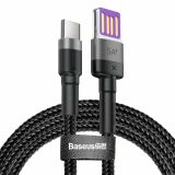 Дата-кабель BASEUS Cafule HW Quick Charging Type-C to USB - Grey / Black (895223C)