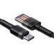 Дата-кабель BASEUS Cafule HW Quick Charging Type-C to USB - Grey / Black (895223C). Фото 3 з 19