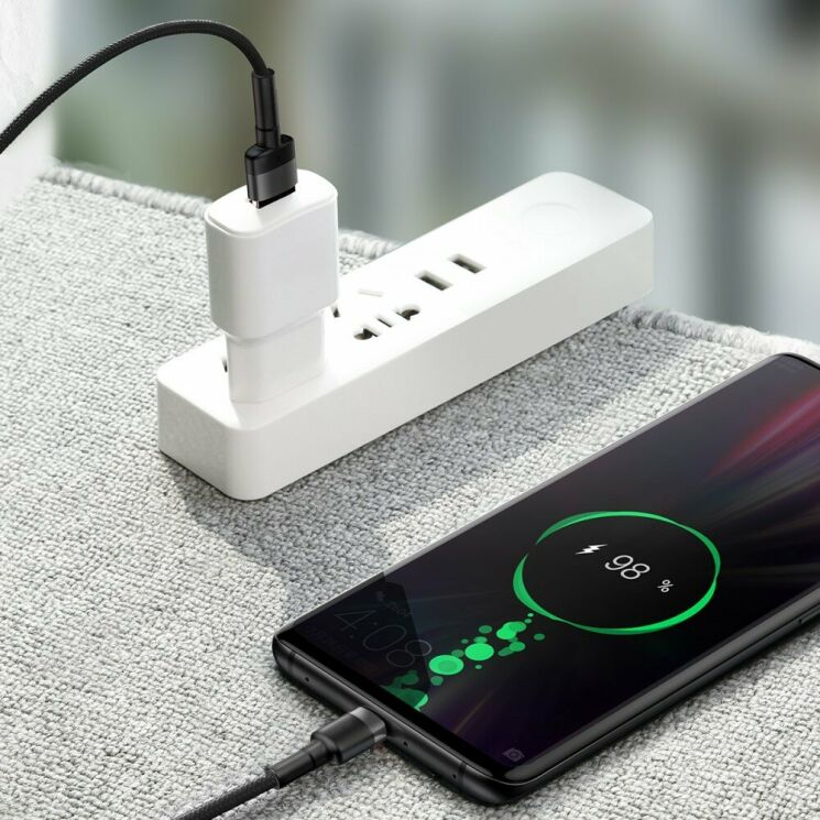 Дата-кабель BASEUS Cafule HW Quick Charging Type-C to USB - Grey / Black: фото 8 з 19