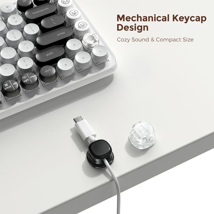 Тримач для кабелів AHASTYLE WG178 Mechanical Keycap Design - Black: фото 2 з 7