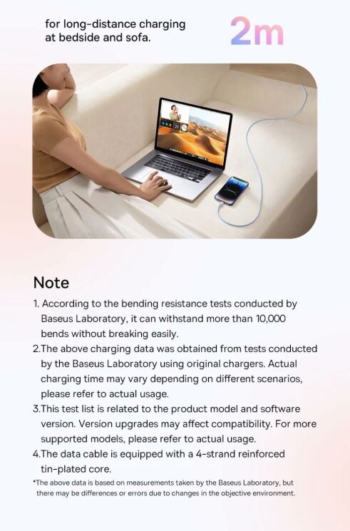 Кабель Baseus Discolor Series USB to Lightning (2.4A, 1m) P10374900 - Cluster Black: фото 19 из 21