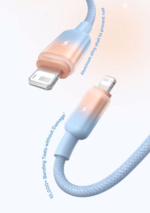 Кабель Baseus Discolor Series USB to Lightning (2.4A, 1m) P10374900 - Cluster Black: фото 14 из 21