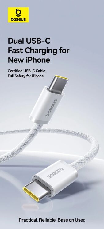 Кабель Baseus Dynamic 4 Type-C to Type-C (5A, 100W, 2m) P10381400112-00 - Black: фото 6 з 18