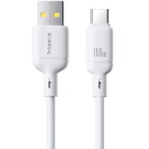 Кабель Baseus Silky Series USB to Type-C (100W, 1m) P10377703 - Moon White: фото 1 з 19