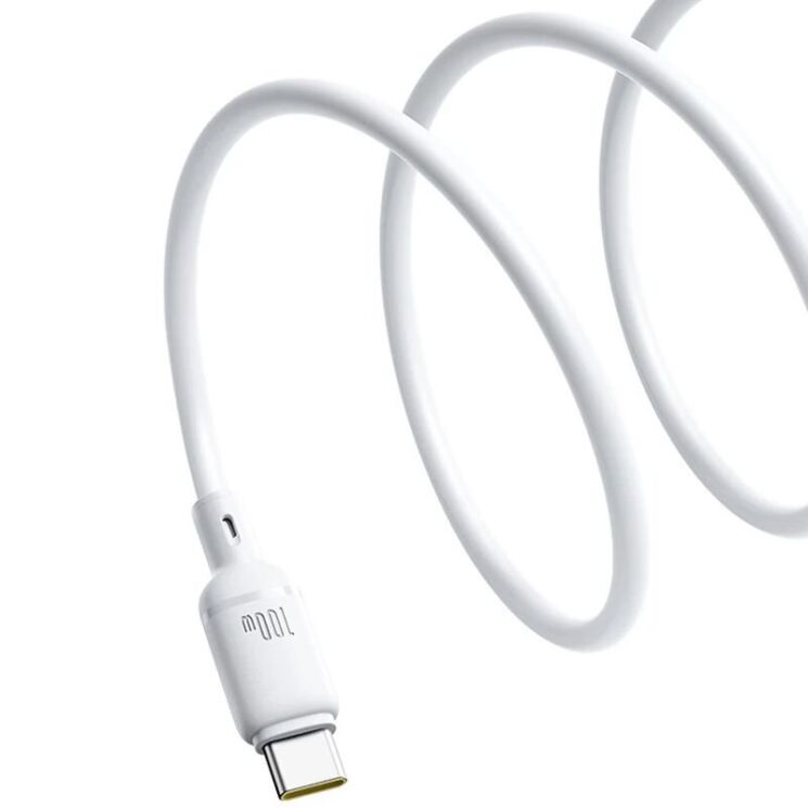 Кабель Baseus Silky Series USB to Type-C (100W, 1m) P10377703 - Moon White (896368W) Кабель Baseus Silky Series USB to Type-C (100W, 1m) P10377703 - Moon White: фото 4 з 19