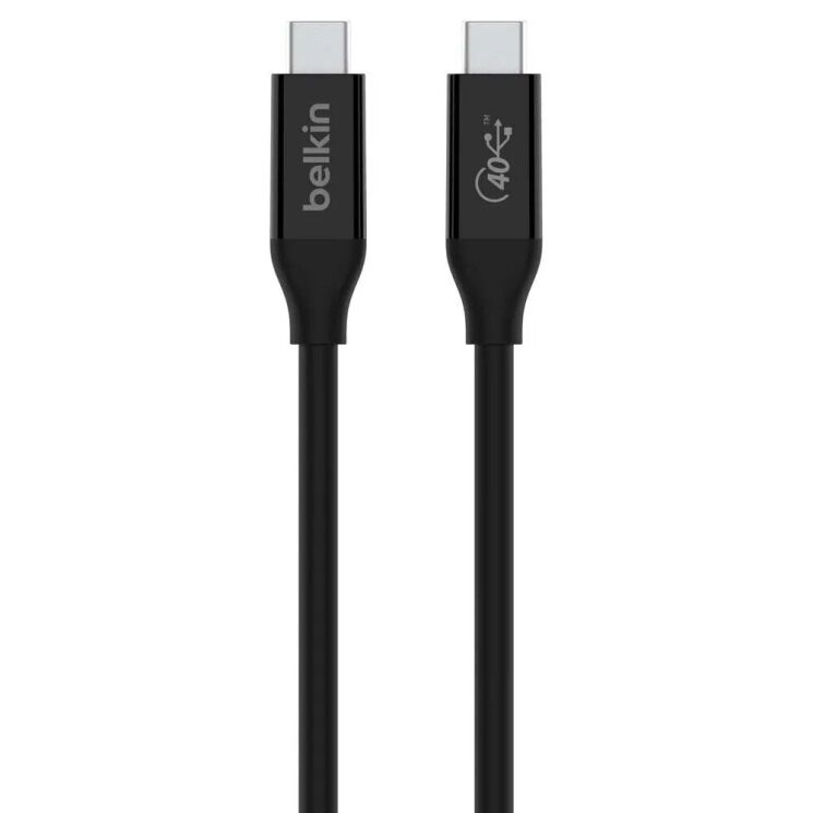 Кабель Belkin USB4 Type-C to Type-C 100W (0.8m) - Black: фото 4 з 13