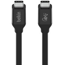 Кабель Belkin USB4 Type-C to Type-C 100W (0.8m) - Black: фото 1 з 13