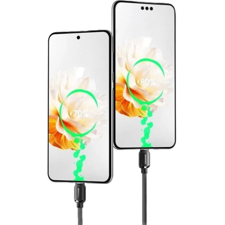 Кабель ESSAGER Jelly Bean USB to Type-C (7A, 100W, 1m) EXCT-TD01-P - Black: фото 7 из 10