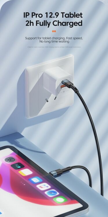 Кабель ESSAGER Star Type-C to Type-C (100W, 1m) EXCTT1-XC01 - Black: фото 6 з 18