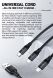 Кабель Hoco U104 Ultra USB to Lightning+MicroUSB+Type-C (66W, 1.2m) - Black (895994B). Фото 8 з 18