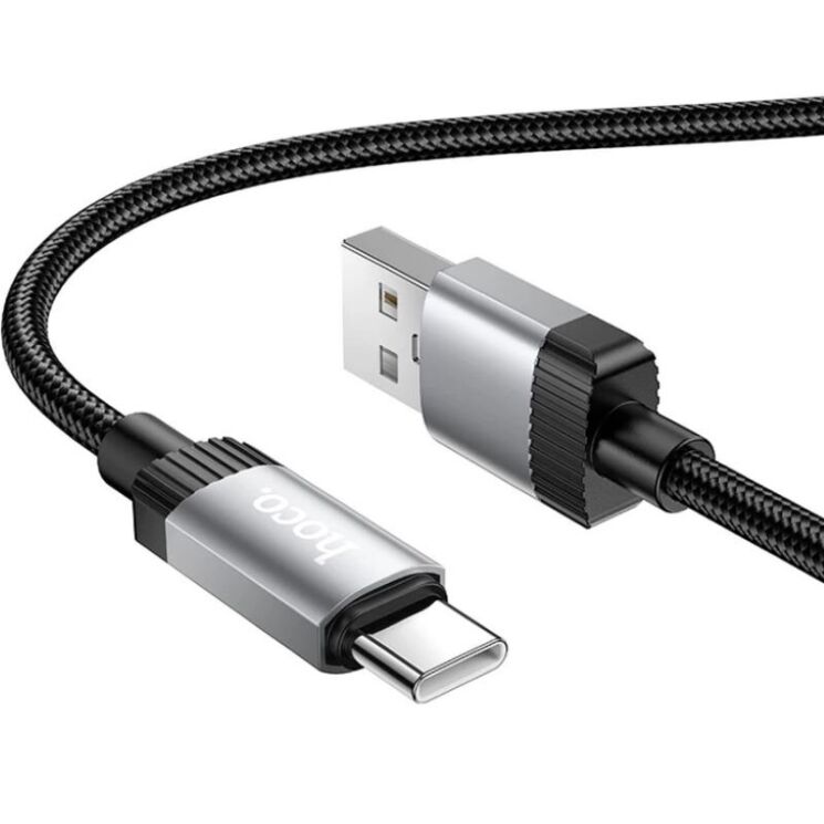 Кабель Hoco X117 USB to Type-C (3A, 1m) - Black: фото 2 з 5