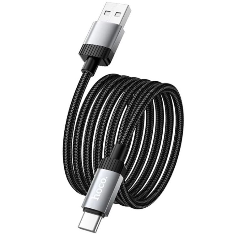 Кабель Hoco X117 USB to Type-C (3A, 1m) - Black: фото 4 з 5