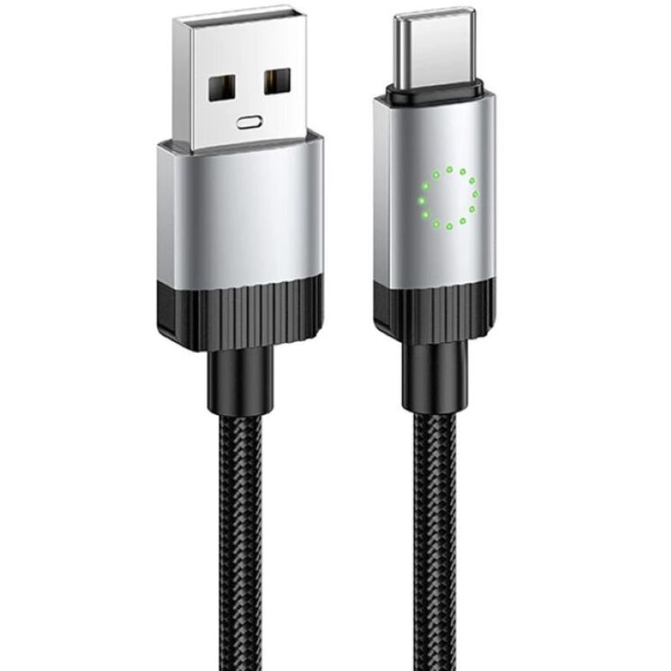 Кабель Hoco X117 USB to Type-C (3A, 1m) - Black: фото 1 з 5