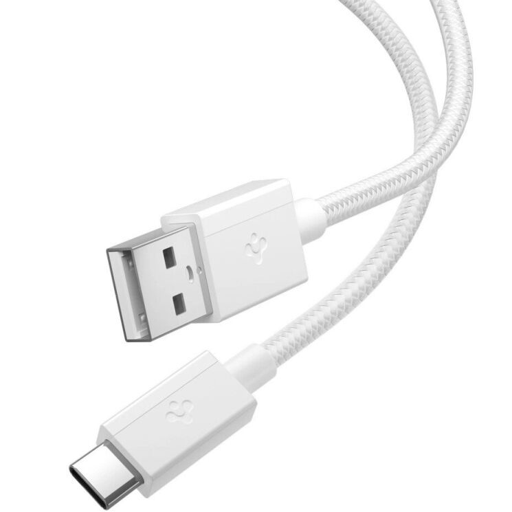 Кабель Spigen Essential EB6015CC USB to Type-C (60W, 1.5m) ACA10413 - White: фото 1 из 8