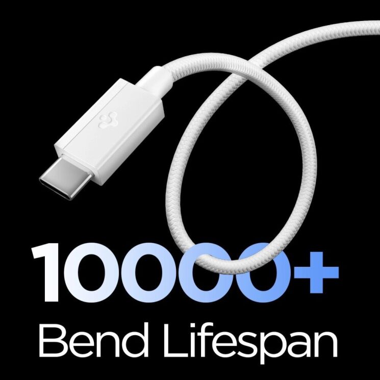 Кабель Spigen Essential EB6015CC USB to Type-C (60W, 1.5m) ACA10413 - White: фото 4 из 8