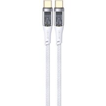 Кабель USAMS SJ574 Type-C to Type-C (100W, 5A, 1.2m) - White: фото 1 из 15