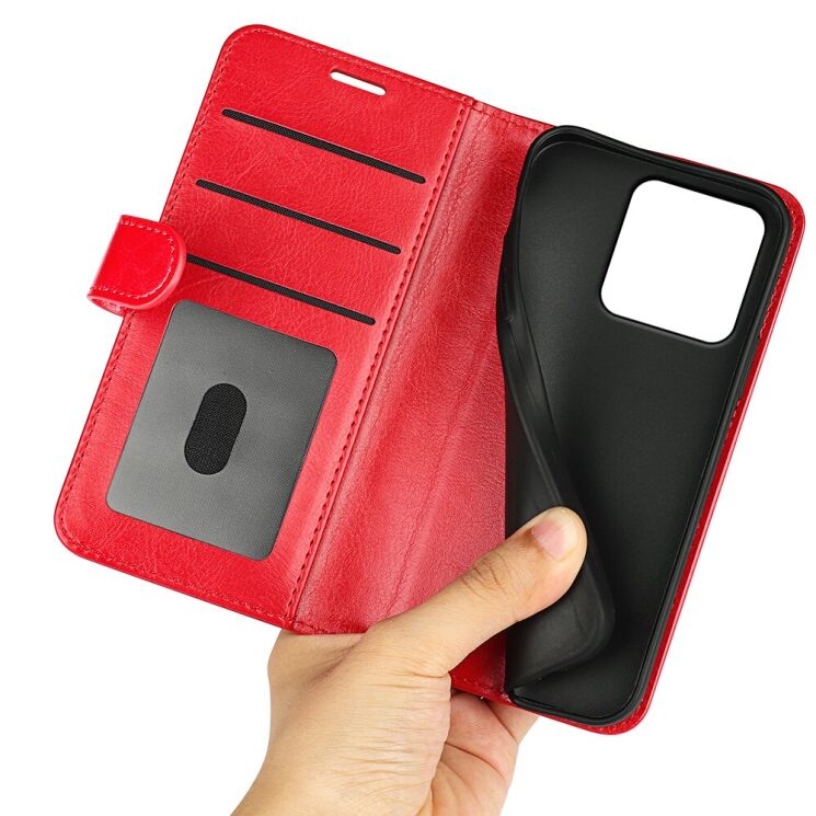 Классический чехол-книжка Deexe Wallet Style для Motorola Edge 70 Fusion - Black: фото 8 из 8