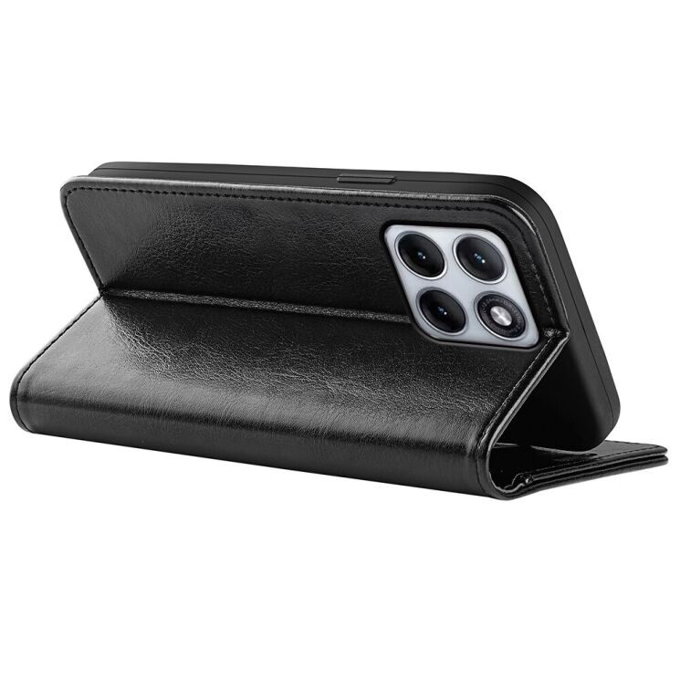 Классический чехол-книжка Deexe Wallet Style для Motorola Edge 70 Fusion - Black: фото 4 из 8