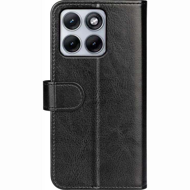 Классический чехол-книжка Deexe Wallet Style для Motorola Edge 70 Fusion - Black: фото 6 из 8