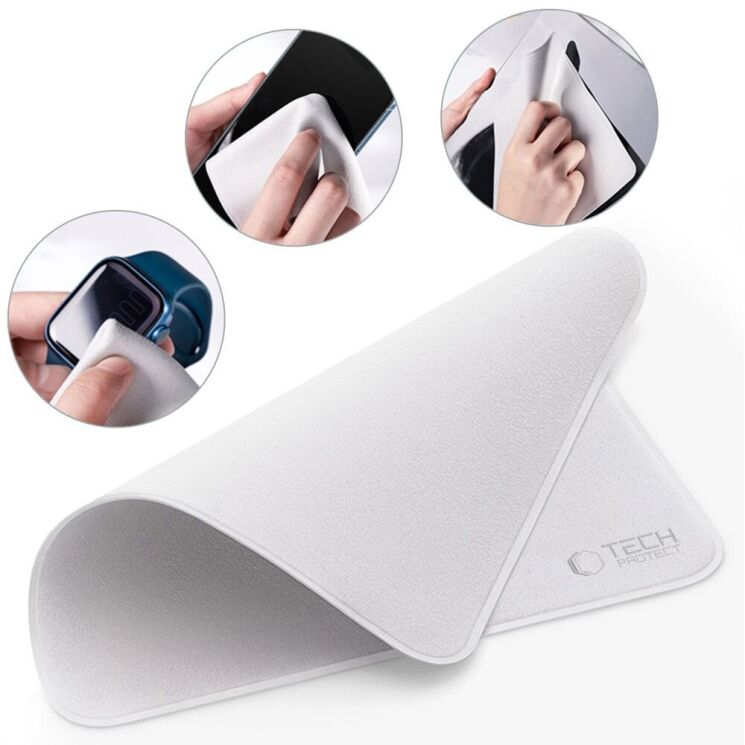 Комплект салфеток для дисплея Tech-Protect Polishing Cloth - White: фото 3 из 6