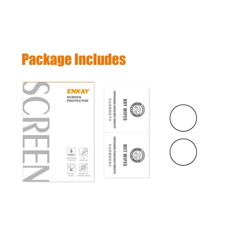 Комплект захисного скла ENKAY 9H Watch Glass для Samsung Galaxy Watch 6 Classic / Ultra (47mm) - Black: фото 6 з 8