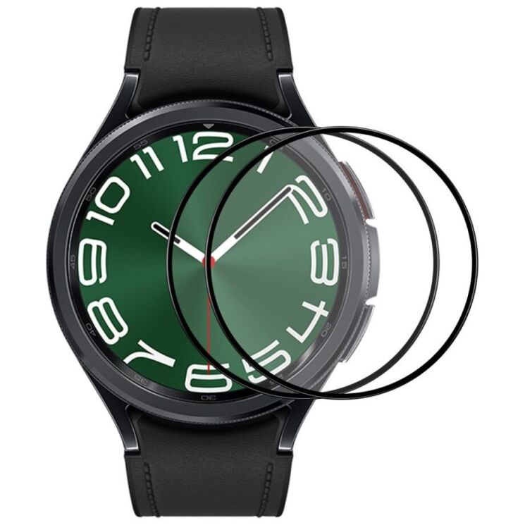 Комплект захисного скла ENKAY 9H Watch Glass для Samsung Galaxy Watch 6 Classic / Ultra (47mm) - Black: фото 1 з 8