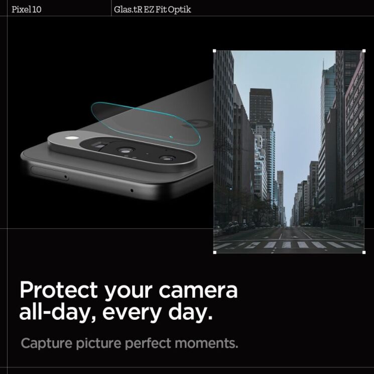 Комплект защитного стекла Spigen (SGP) Optik Lens Protector для Google Pixel 10 (AGL09661) - Crystal Clear: фото 11 из 15