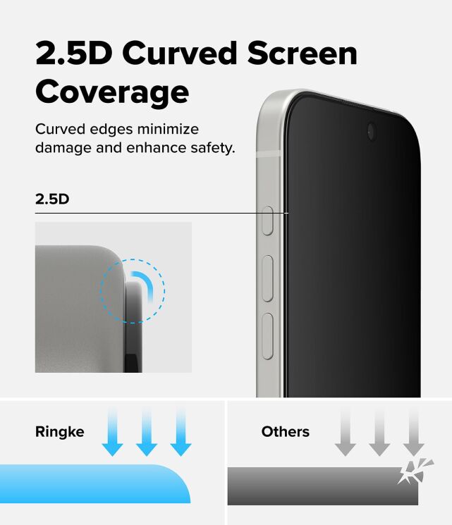Комплект защитных стекол (2шт) Ringke Easy Slide Privacy для iPhone 17 (8800328811881) - Black (407715B) Комплект защитных стекол (2шт) Ringke Easy Slide Privacy для iPhone 17 (8800328811881) - Black: фото 13 из 21