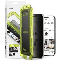 Комплект защитных стекол (2шт) Ringke Easy Slide Privacy для iPhone 17 (8800328811881) - Black: фото 1 из 21