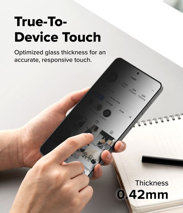 Комплект защитных стекол (2шт) Ringke Easy Slide Privacy для Samsung Galaxy S26 (S942) 8800328815841: фото 11 из 18