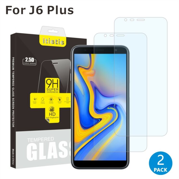 Комплект защитных стекол ITIETIE 2.5D 9H для Samsung Galaxy J4+ (J415): фото 1 из 8