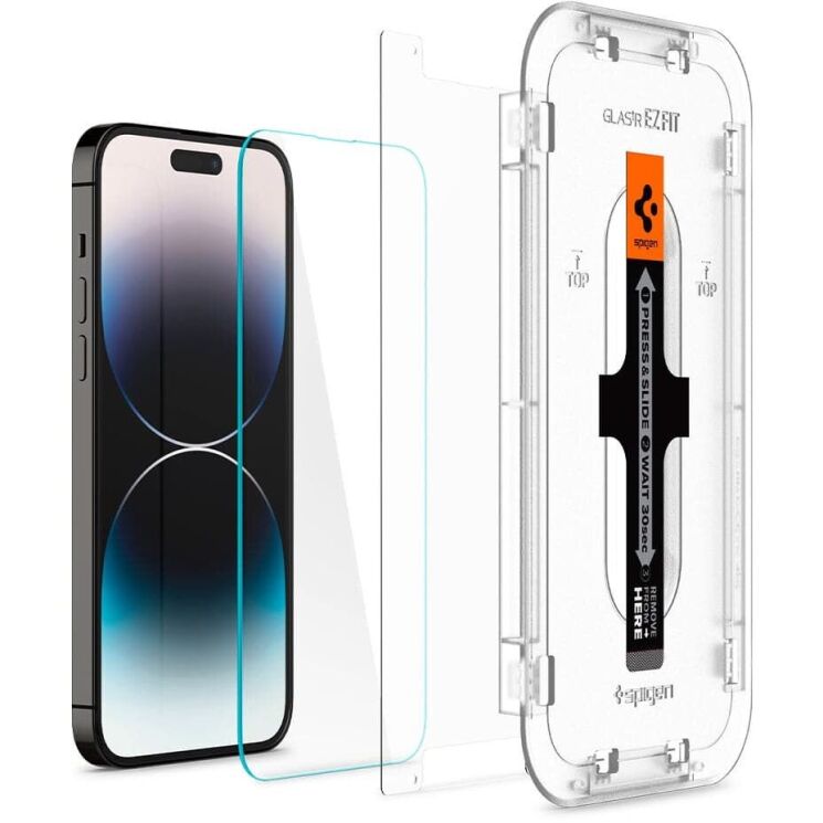 Комплект защитных стекол Spigen (SGP) GLAS.tR EZ Fit Sensor Protected для Apple iPhone 14 Pro Max (AGL05202): фото 5 из 15