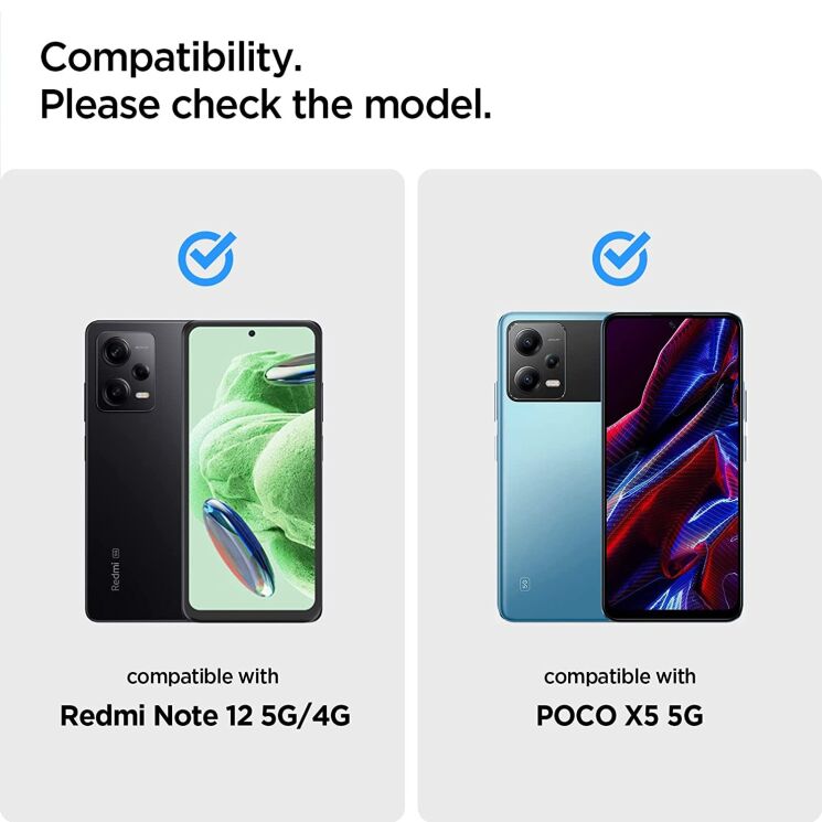 Комплект защитного стекла Spigen (SGP) GLAS.tR SLIM Sensor Protected для Xiaomi Poco X5 / Redmi Note 12 5G + ГЕЛЬ: фото 7 из 12