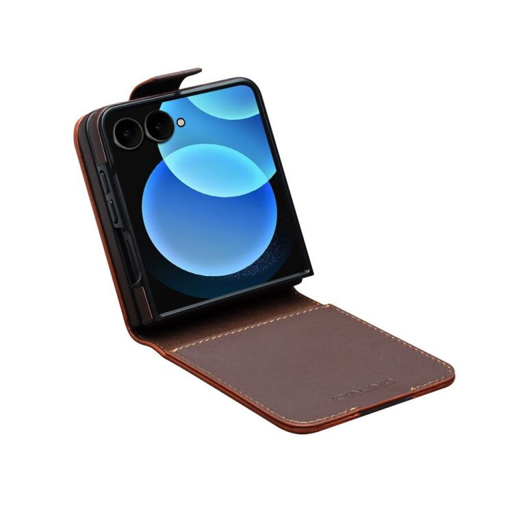 Шкіряний чохол QIALINO Wallet Case (FF) для Samsung Galaxy Flip 8 - Brown (423535Z) Шкіряний чохол QIALINO Wallet Case (FF) для Samsung Galaxy Flip 8 - Brown: фото 3 з 11