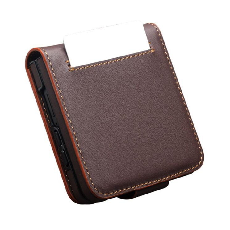 Шкіряний чохол QIALINO Wallet Case (FF) для Samsung Galaxy Flip 8 - Brown (423535Z) Шкіряний чохол QIALINO Wallet Case (FF) для Samsung Galaxy Flip 8 - Brown: фото 2 з 11