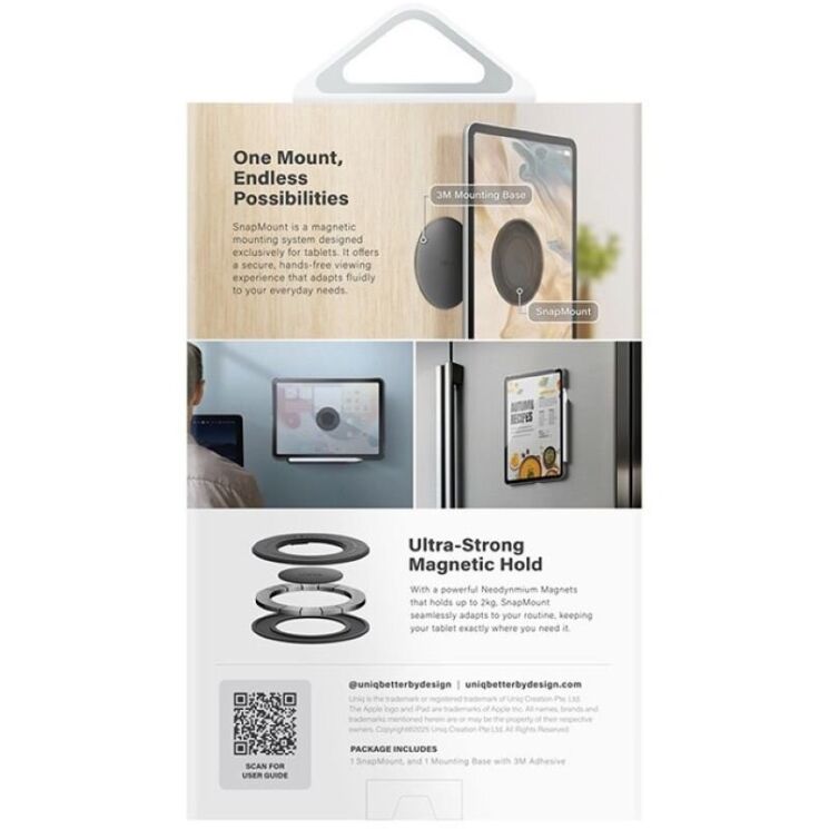 Магнітний тримач UNIQ SnapMount - Black: фото 4 з 8