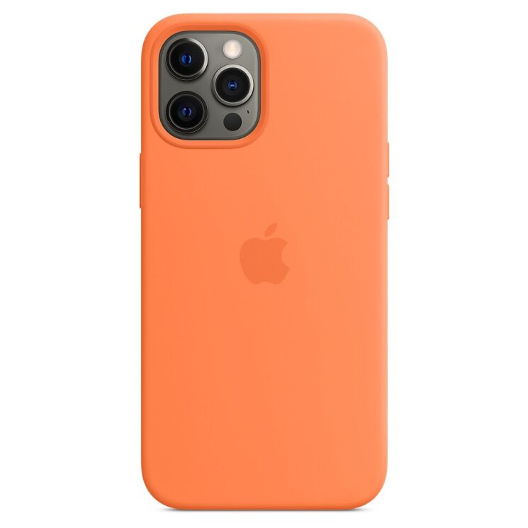 Оригінальний чохол MagSafe Silicone Case для iPhone 12 Pro Max (MHL83ZE/A) - Kumquat: фото 3 з 5