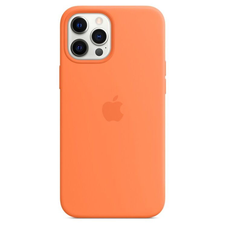 Оригінальний чохол MagSafe Silicone Case для iPhone 12 Pro Max (MHL83ZE/A) - Kumquat: фото 4 з 5