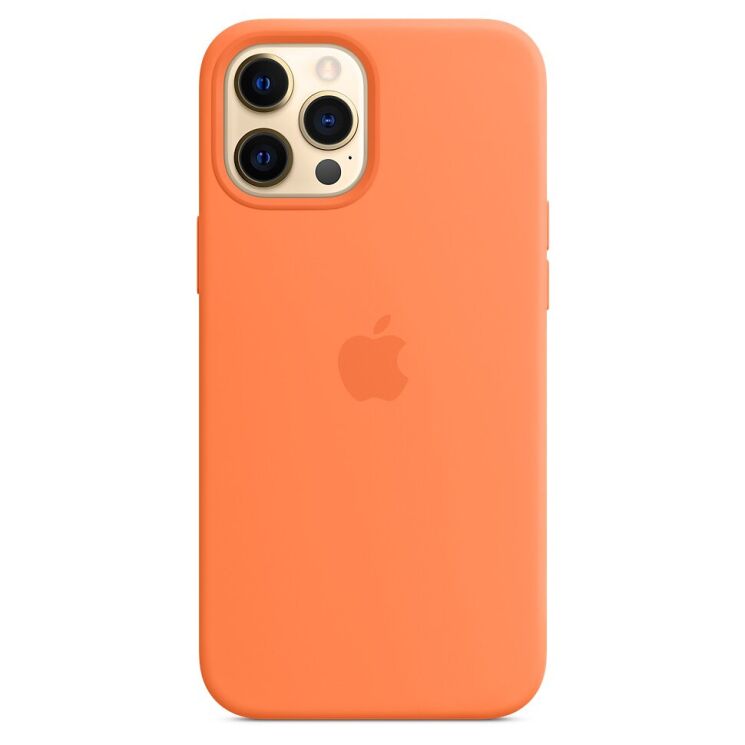 Оригінальний чохол MagSafe Silicone Case для iPhone 12 Pro Max (MHL83ZE/A) - Kumquat: фото 2 з 5