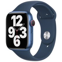 Оригинальный ремешок Sport Band для Apple Watch 46 / 45 / 44 / SE 44 / 42 (Series 1-3) / Ultra / Ultra 2 (MKUW3) - Abyss Blue: фото 1 из 4