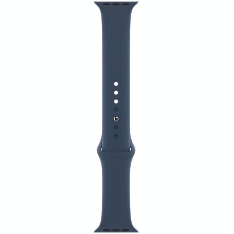 Оригинальный ремешок Sport Band для Apple Watch 46 / 45 / 44 / SE 44 / 42 (Series 1-3) / Ultra / Ultra 2 (MKUW3) - Abyss Blue: фото 4 из 4