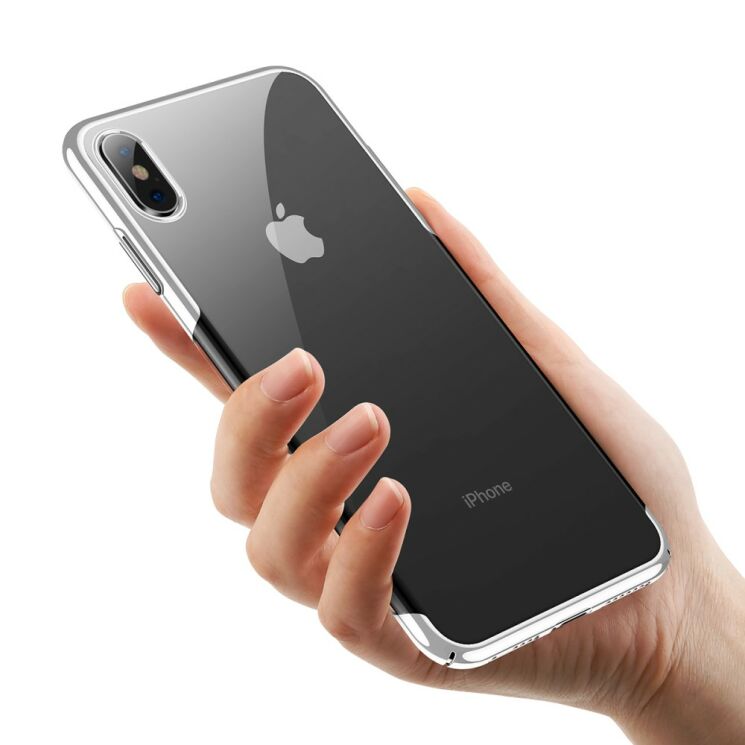 Пластиковий чохол BASEUS Glitter Series для Apple iPhone XS - White: фото 4 з 17
