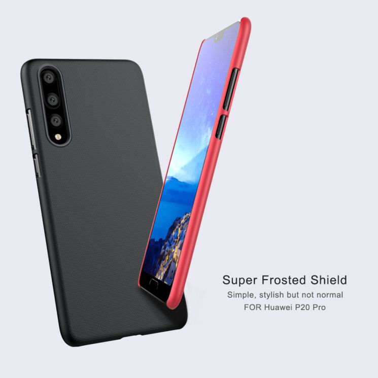 Пластиковий чохол NILLKIN Frosted Shield для Huawei P20 Pro - Black: фото 7 з 13