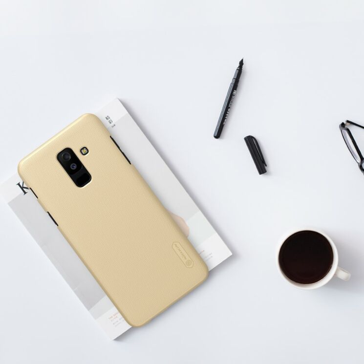 Пластиковый чехол NILLKIN Frosted Shield для Samsung Galaxy A6+ 2018 (A605) - Gold: фото 7 из 16