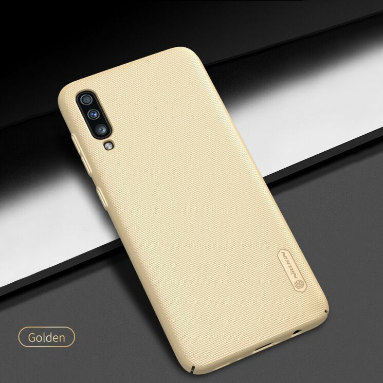 Пластиковый чехол NILLKIN Frosted Shield для Samsung Galaxy A70 (A705) - Gold: фото 4 из 16