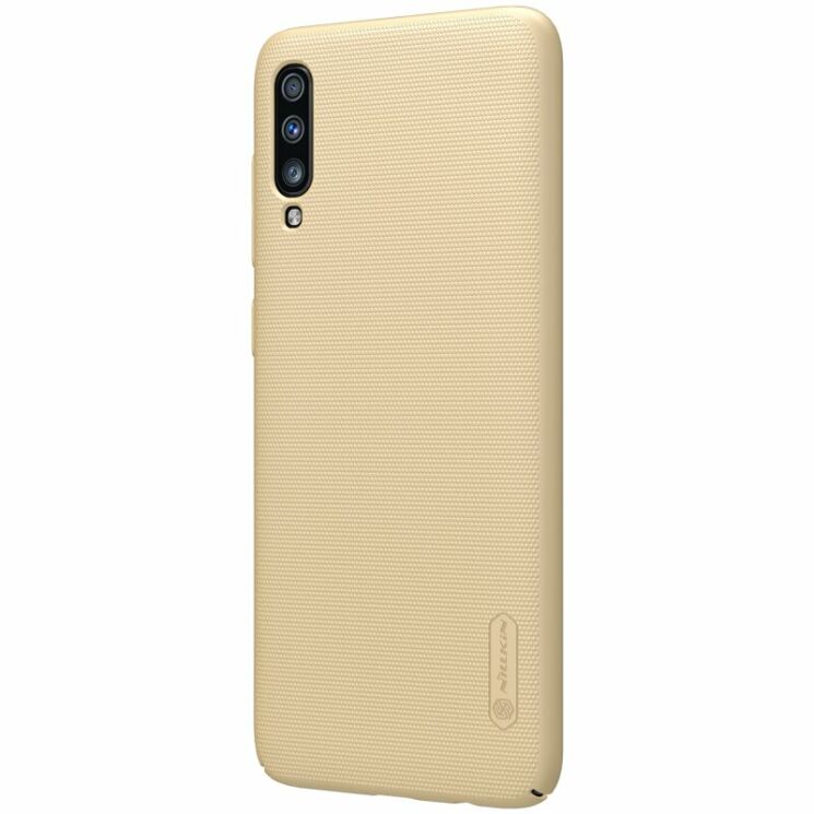 Пластиковый чехол NILLKIN Frosted Shield для Samsung Galaxy A70 (A705) - Gold: фото 2 из 16