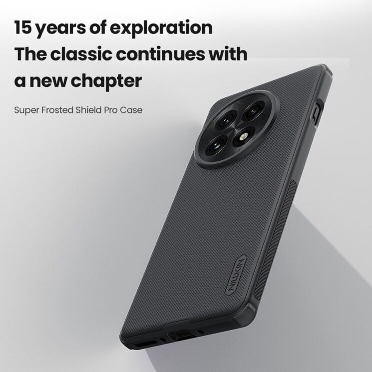 Пластиковый чехол NILLKIN Frosted Shield Pro для OnePlus 13 - Black: фото 5 из 16