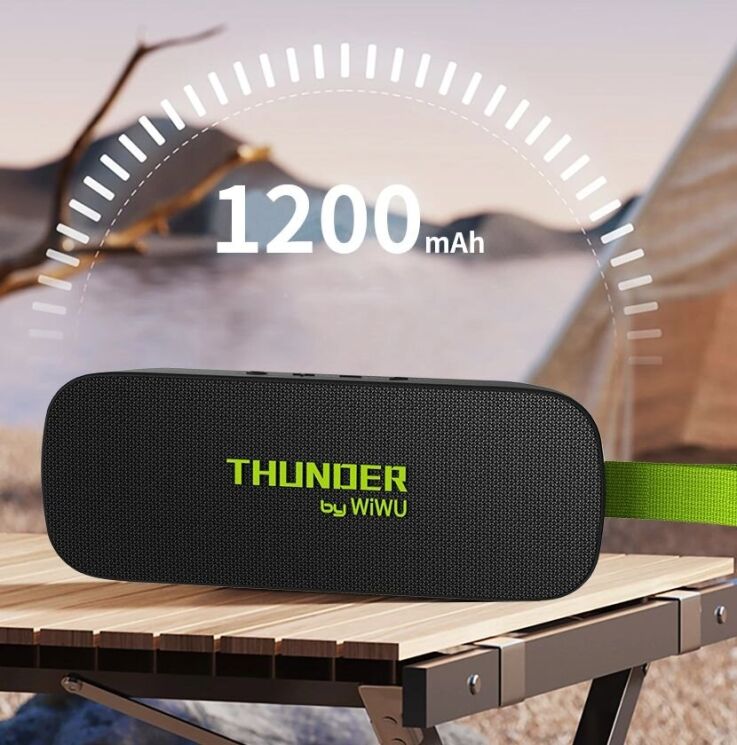 Портативная акустика WIWU H2 Thunder - Black: фото 9 из 12