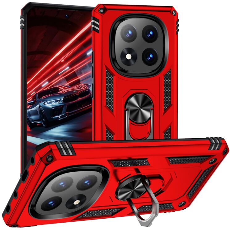 Противоударный чехол с подставкой Deexe Armor Case для Xiaomi Redmi Note 14 Pro Plus - Red (373271R) Противоударный чехол с подставкой Deexe Armor Case для Xiaomi Redmi Note 14 Pro Plus - Red: фото 1 из 7