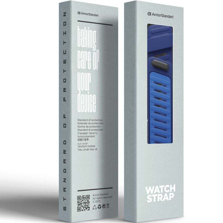 Ремешок ArmorStandart Silicone Tech для WHOOP MG / 5.0 - Dark Blue: фото 5 из 5